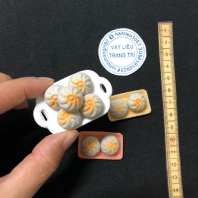 Mô hình bánh bao phụ kiện trang trí nhà búp bê