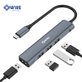 OWIRE Hub TYPE C to USB3.0 4 cổng hỗ trợ cho tất cả các dòng máy tính để mở rộng thêm cổng thumbnail