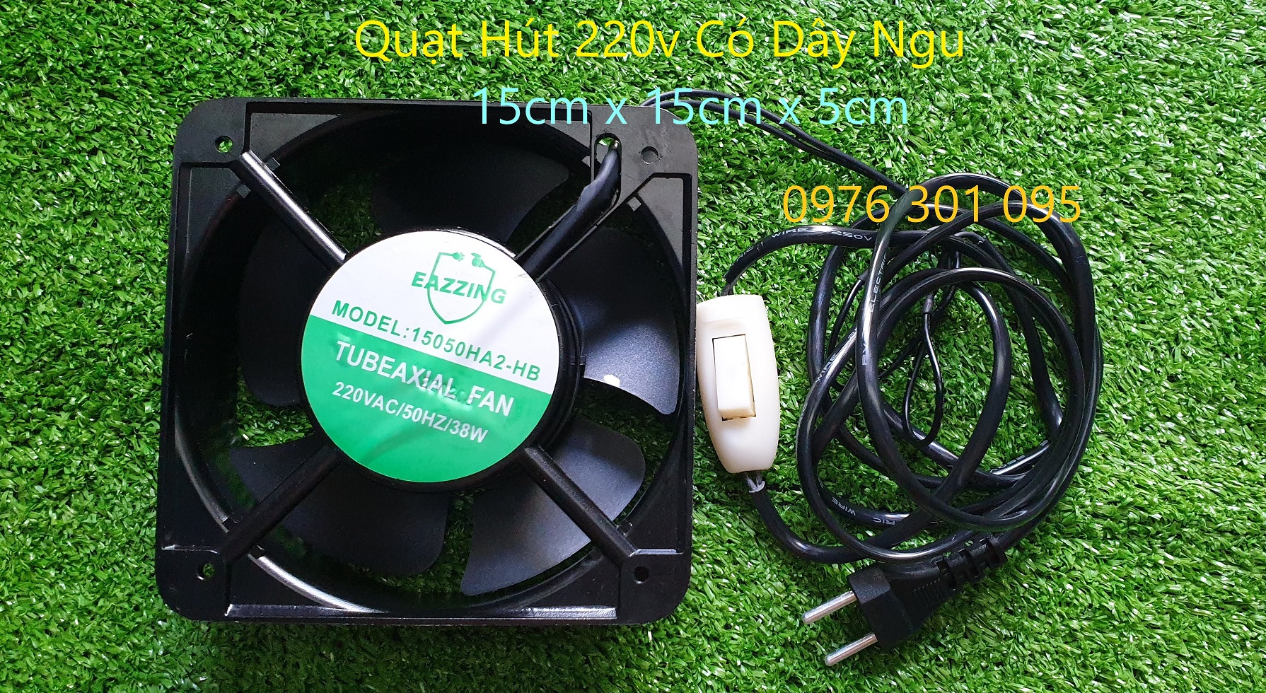 Quạt Hút Mùi Thông Gió Thoáng Khí 220v 15cm - 16cm kim loại