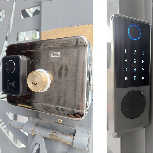 Khóa cổng sắt chống nước vân tay DÙNG APP TTLOCK