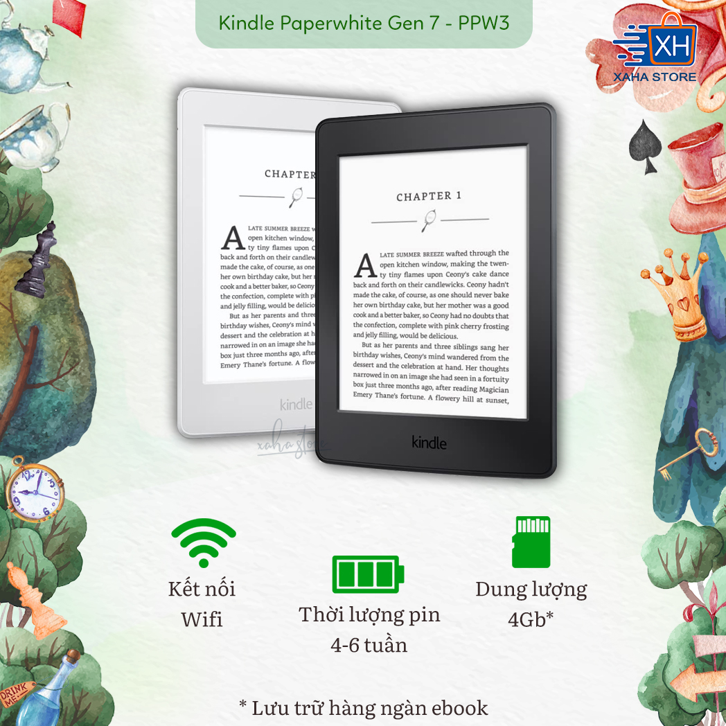 [Hoàn Tiền MAX] Máy đọc sách Kindle Paperwhite 3 - 7th Generation - Brand New (Kindle Paperwhite 3 e-reader 7th generation and a shockproof bag)