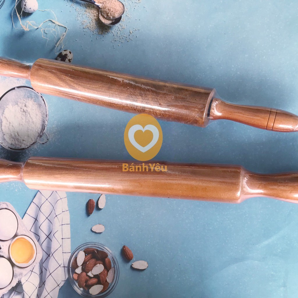 Cây lăn bột ( cán bột ) gỗ xà cừ dụng cụ làm bánh