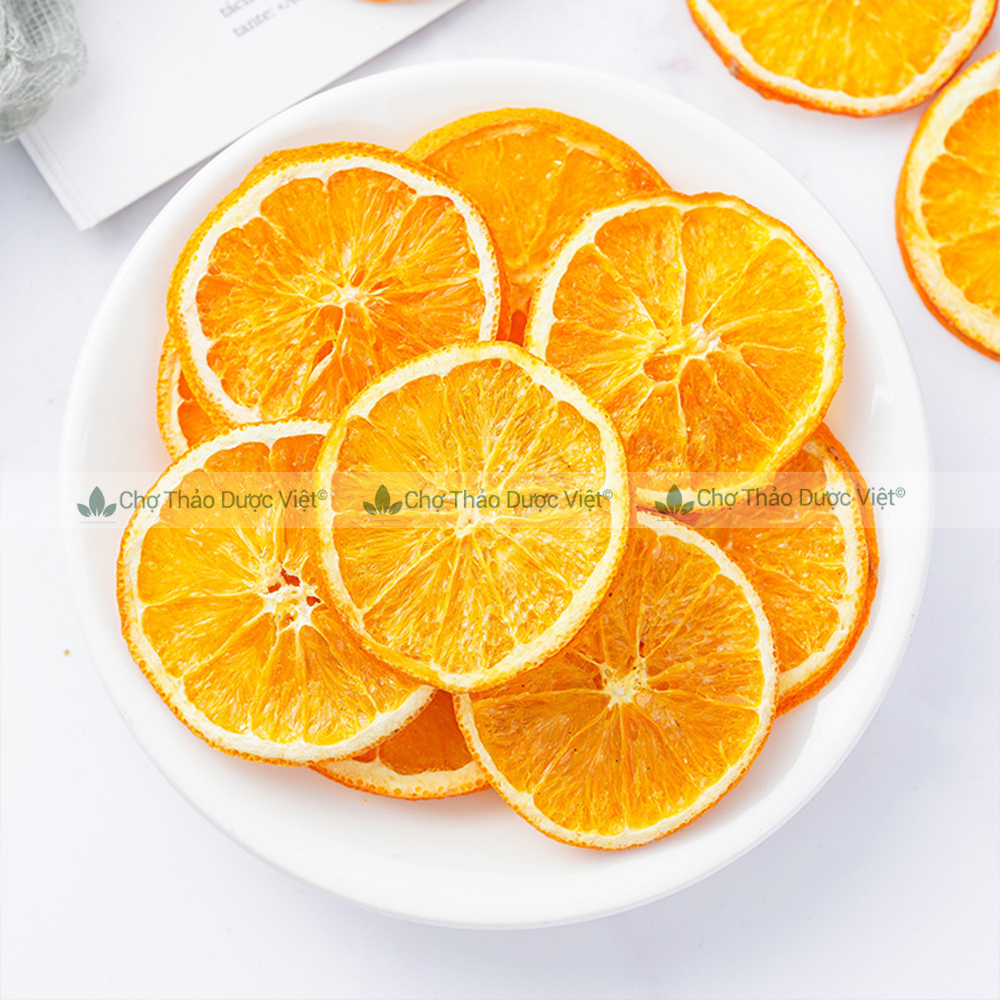 Dried Orange 100g, Whole Yellow Orange Slices, Freeze-Dried, Used for Making Tea, Detox, Decor, Decoration - Viet Herbal Market
