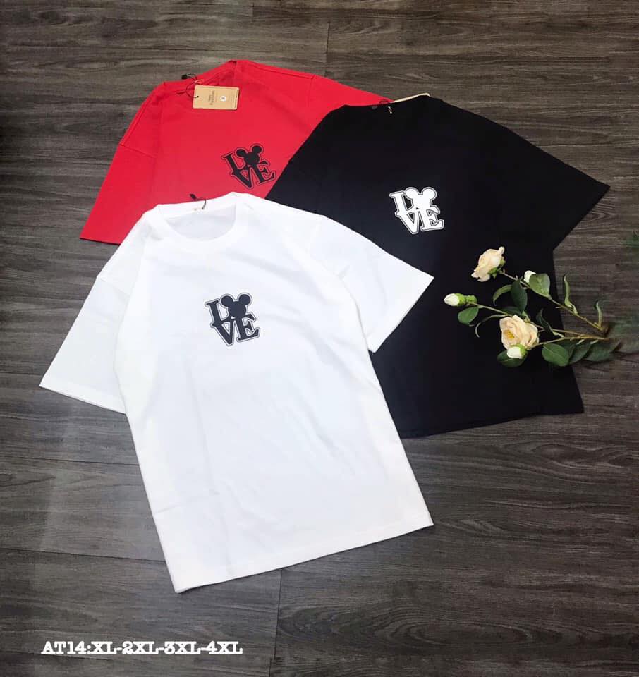 [HCM]ÁO THUN COTTON NỮ THIÊU LOVE SIÊU XINH