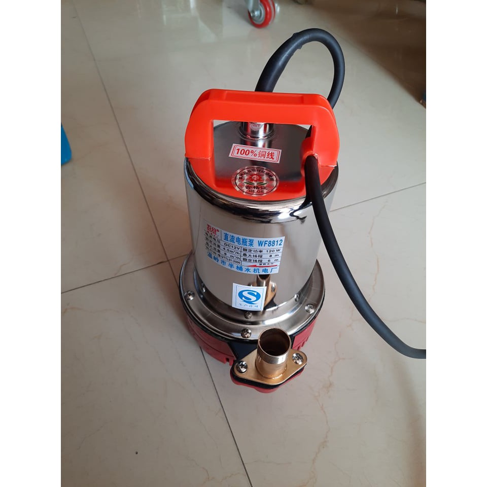 Máy bơm nước máy bơm tõm chạy bình ắc qui 12v
