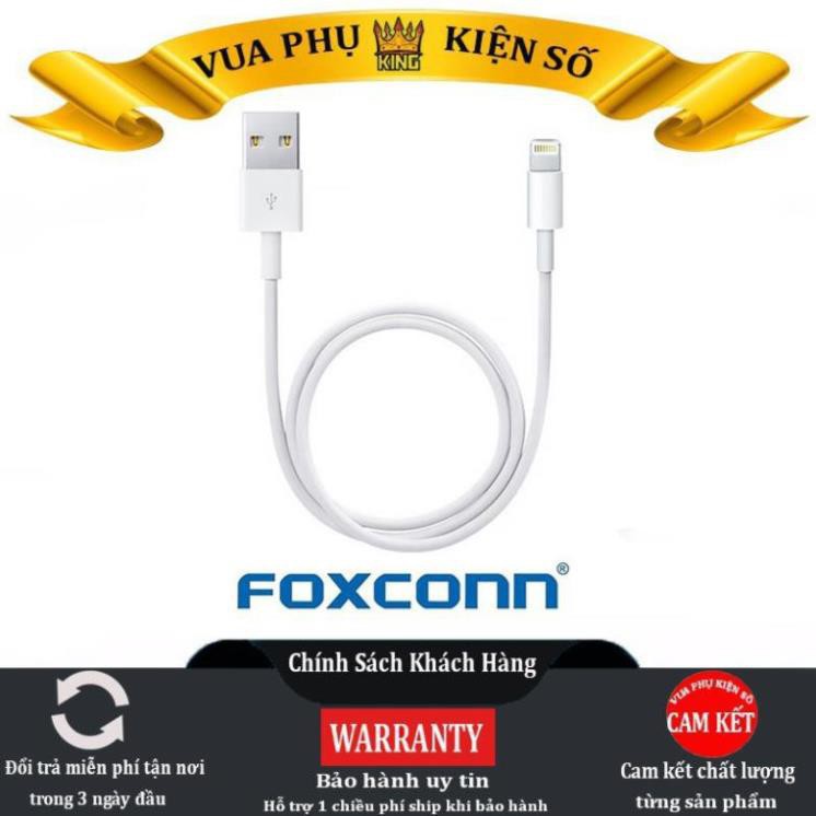 Cáp sạc iPhone iPad Airpods Lightning FOXCONN 5V-1A Sạc nhanh Siêu bền Bảo đảm dòng điện