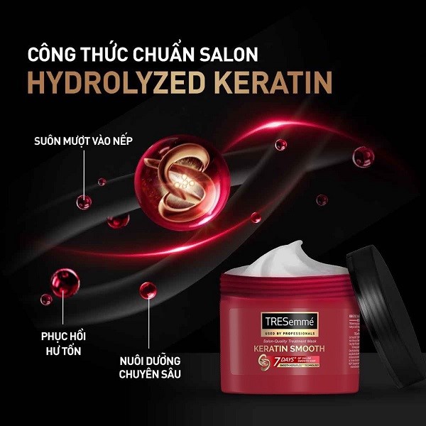 Kem Ủ Tóc Tresemme Keratin Smooth 500G Nuôi Dưỡng Tóc Chuyên Sâu Phục Hồi Hư Tổn Giúp Tóc Vào Nếp Mượt Mà Đẹp Chuẩn Salon