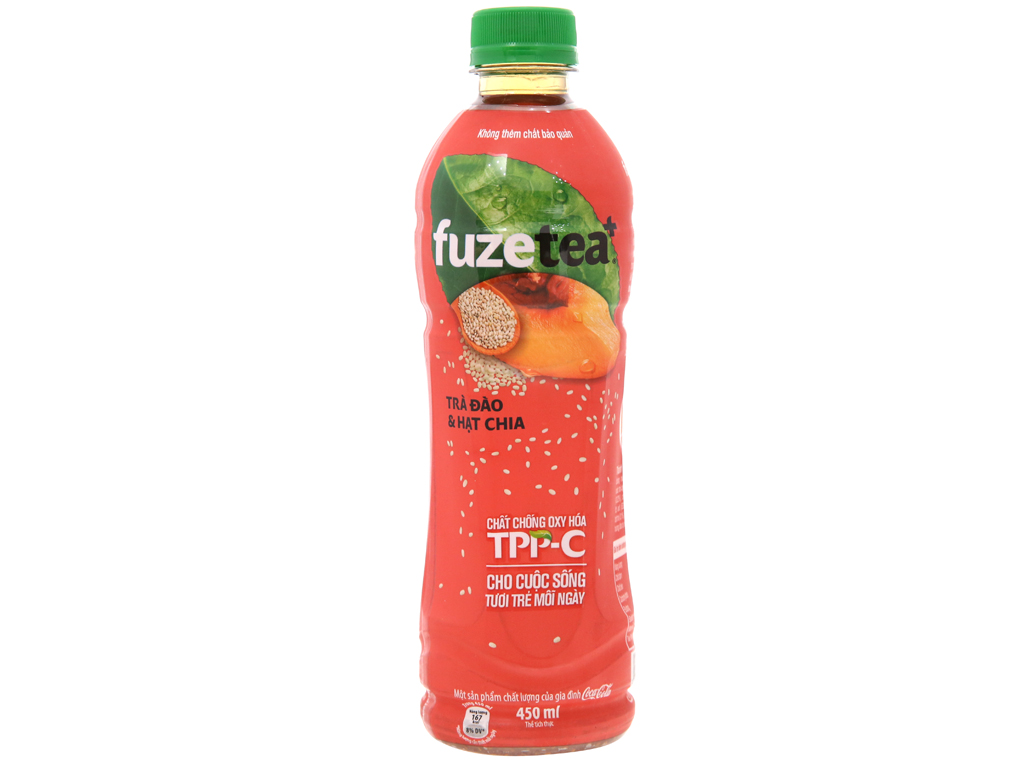 [Siêu thị WinMart] - Trà đào và hạt chia Fuzetea chai 450ml