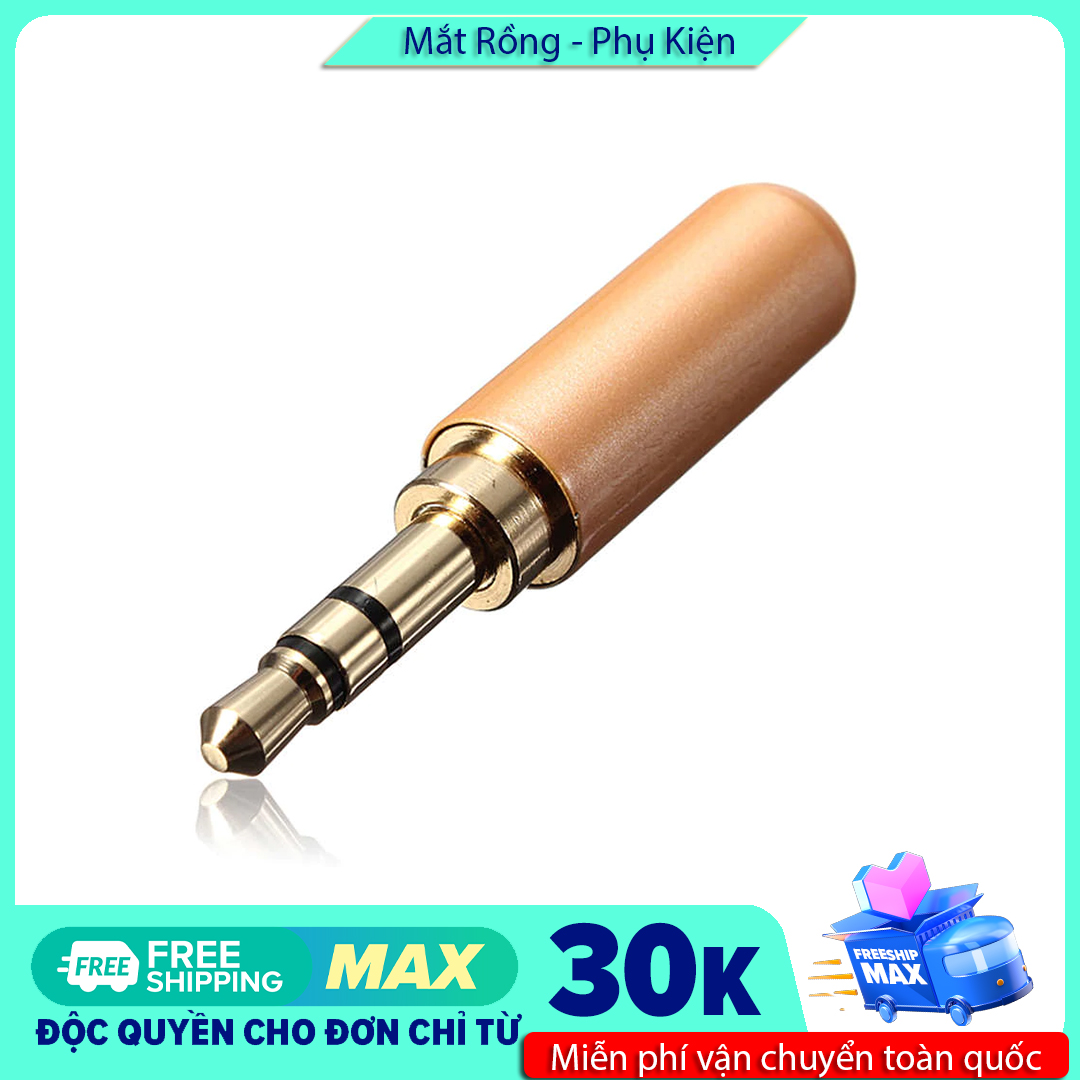 (Tự hàn) Jack audio 3.5mm đầu vàng 3 ngất siêu đẹp và siêu bền