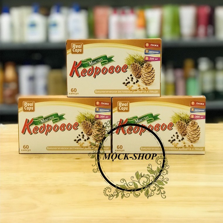 Tinh dầu thông đỏ real caps cedar oil 60 viên của nga