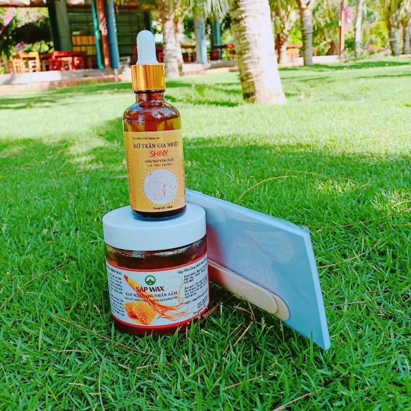 🚛Combo Wax Lông Nhân Sâm Và Mỡ Trăn SHINY - HỘP ĐẠI ( 350gr +50ml mỡ trăn )🚛