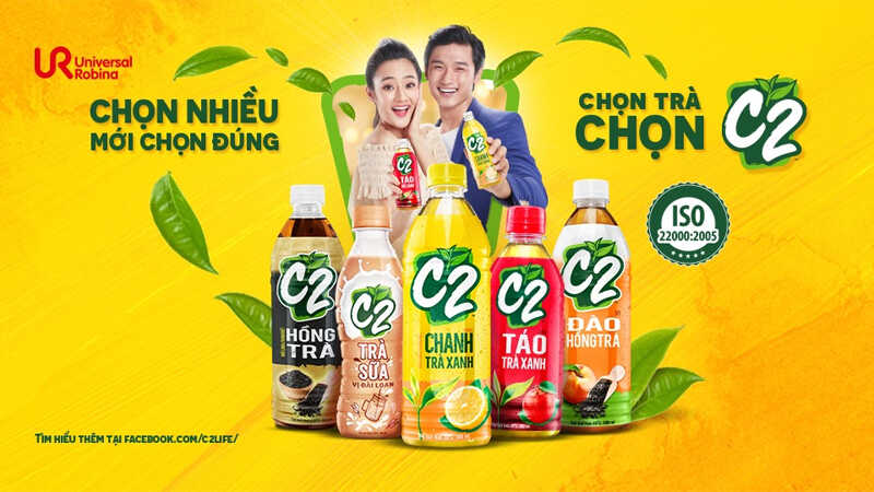 Trà C2 chai 455ml