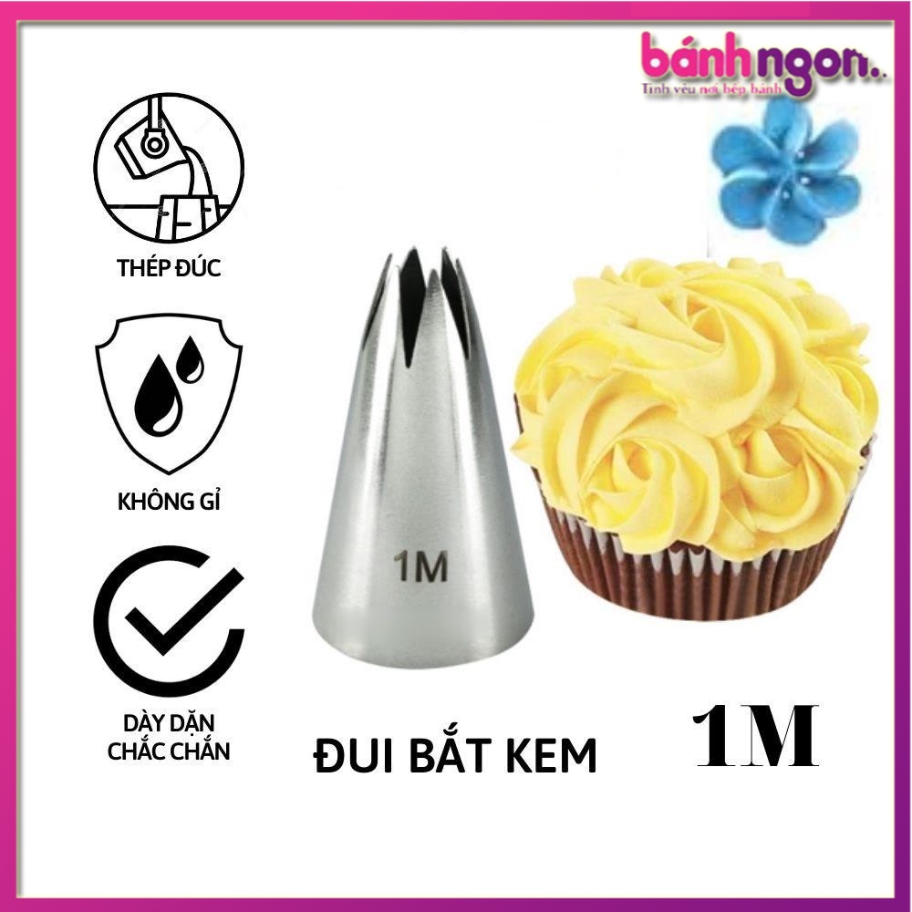 Đui bắt kem 1M, Đuôi sò 6 cánh, Đuôi bắt kem trang trí bánh hàng đúc dày dặn
