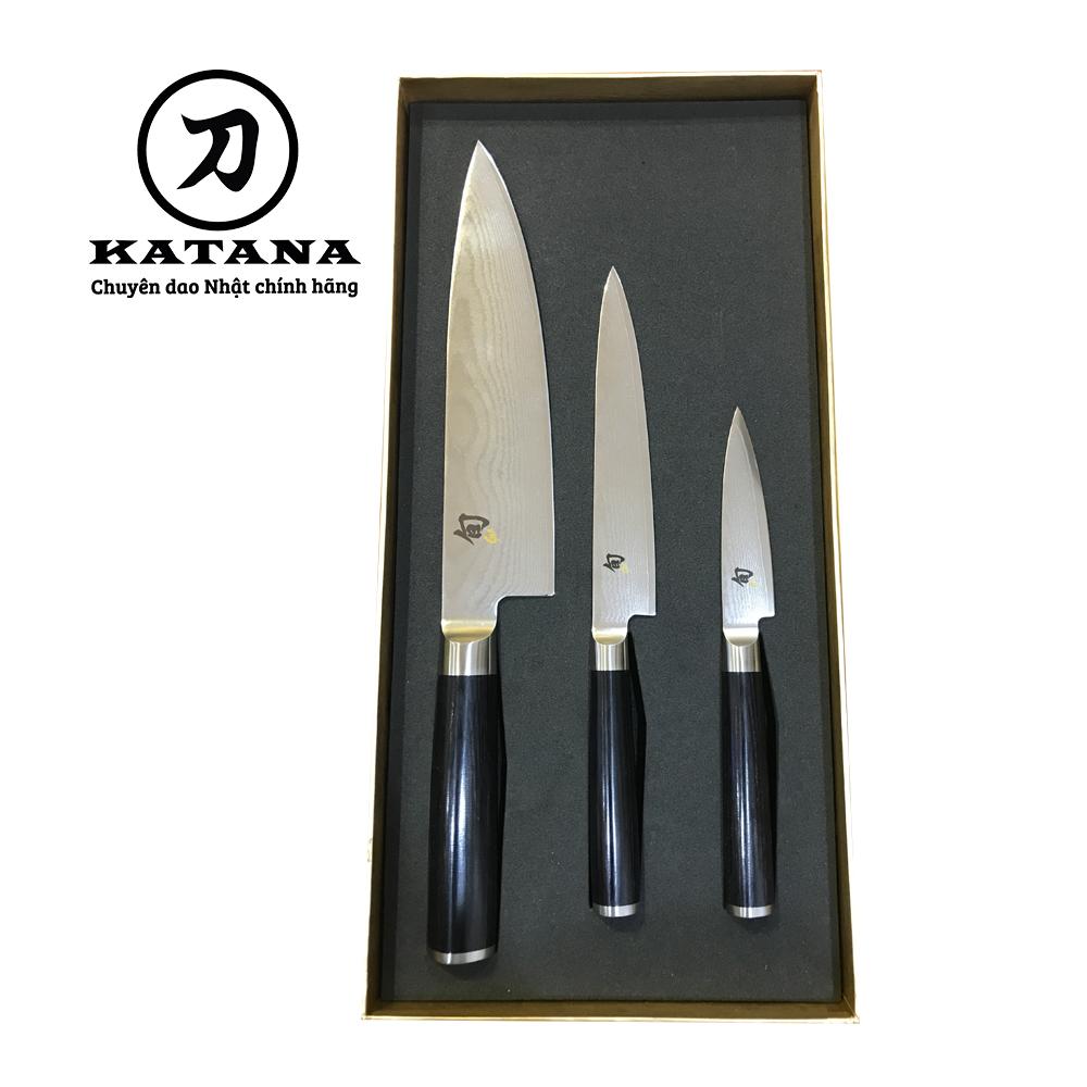Bộ 3 dao bếp Nhật cao cấp KAI Shun Classic Chef Ultility và Paring Bộ dao