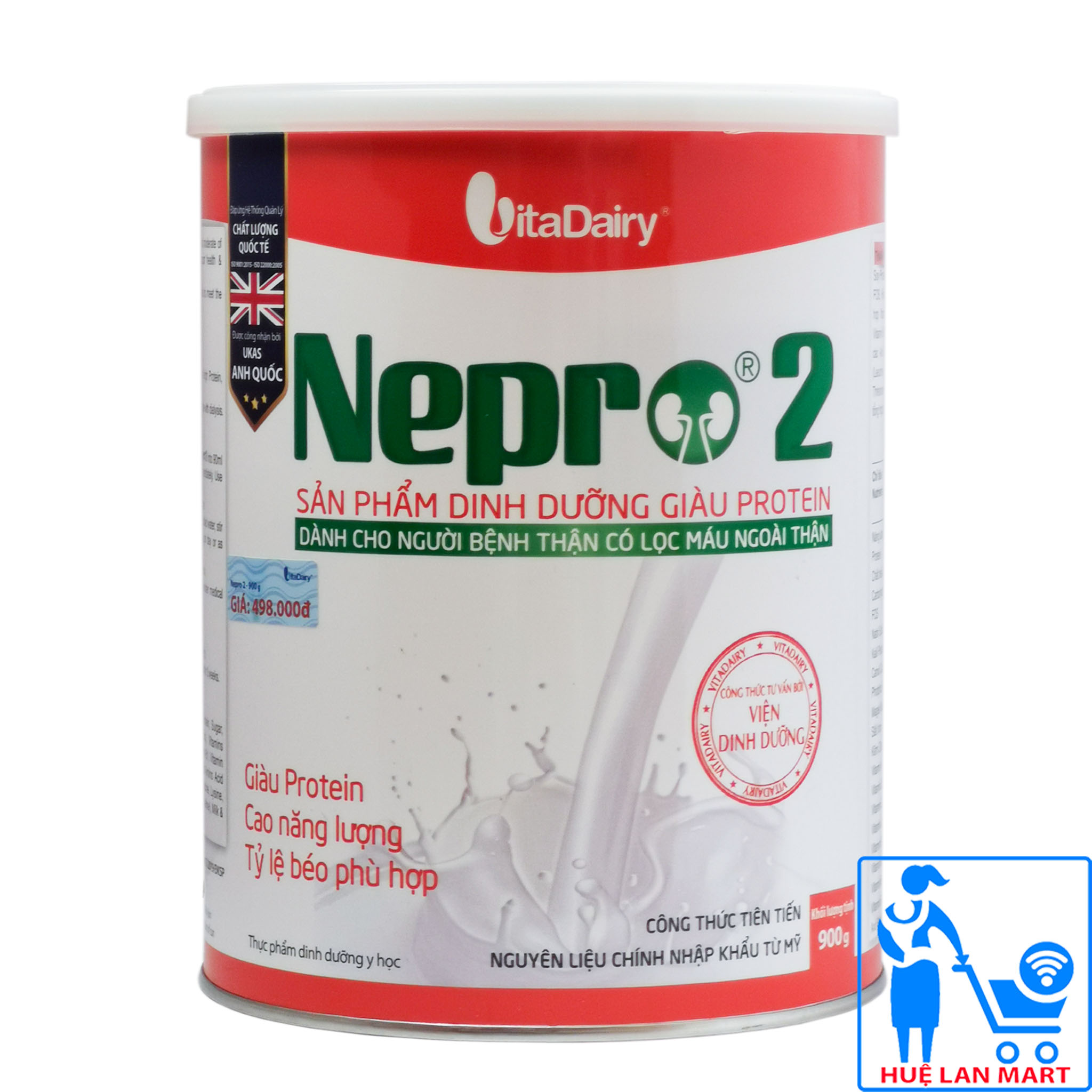 Sữa Bột Vitadairy Nepro 2 - Hộp 900g (Dành cho người bệnh thận có lọc máu ngoài thận)