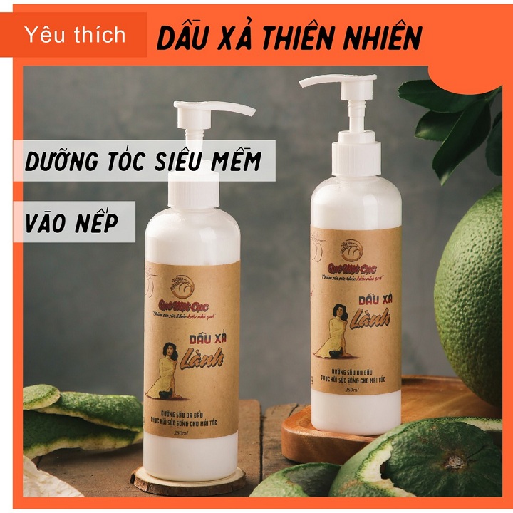 [HCM]DẦU XẢ LÀNH ORGANIC hiệu QUÊ 1 CỤC 250ML