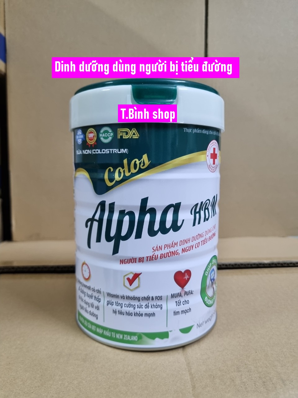 [900g/hộp, HSD 2026] Sữa non  ALPHA HBM dành cho người tiểu đường