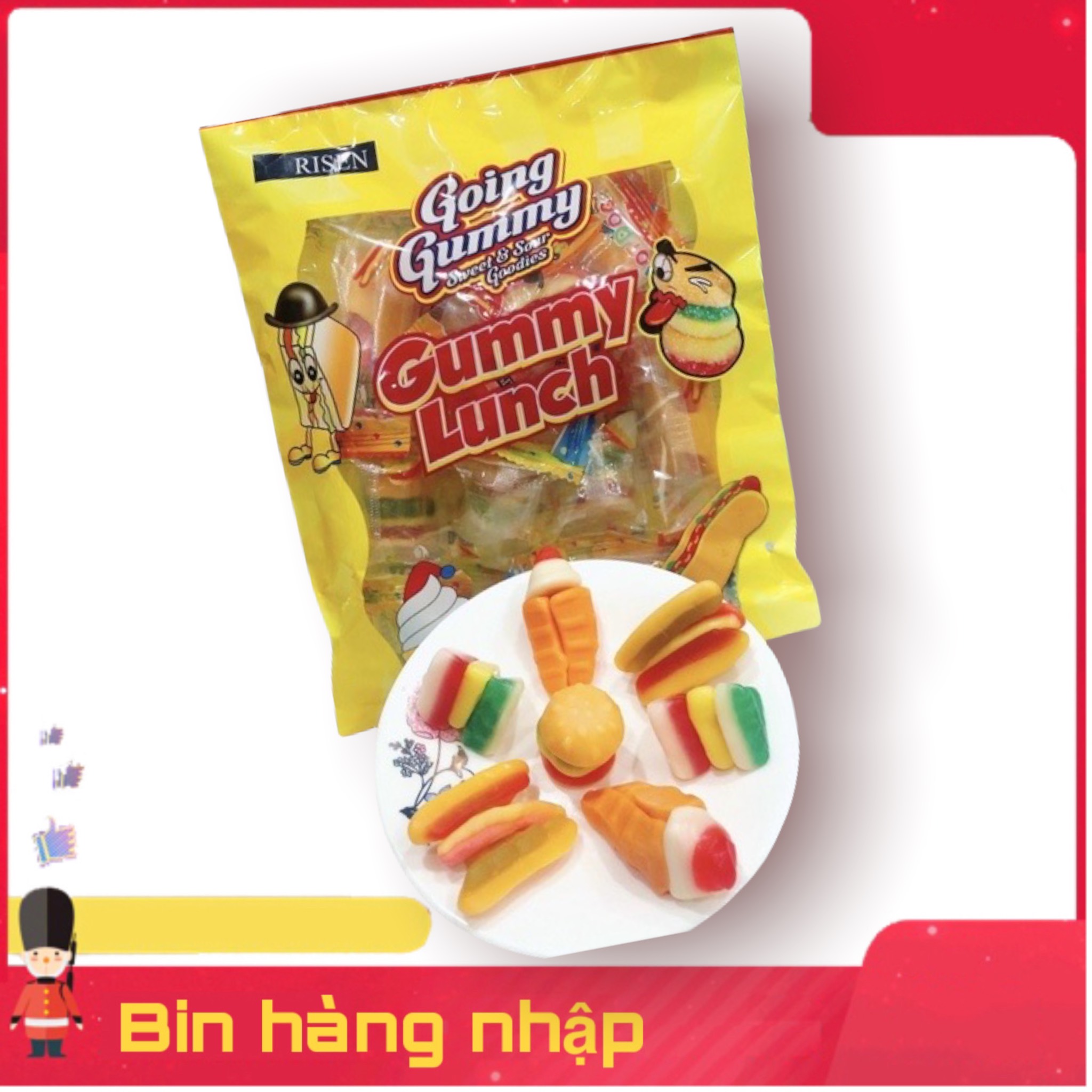 Kẹo Dẻo Risen Gummy Lunch Bịch 10 Gói 10g