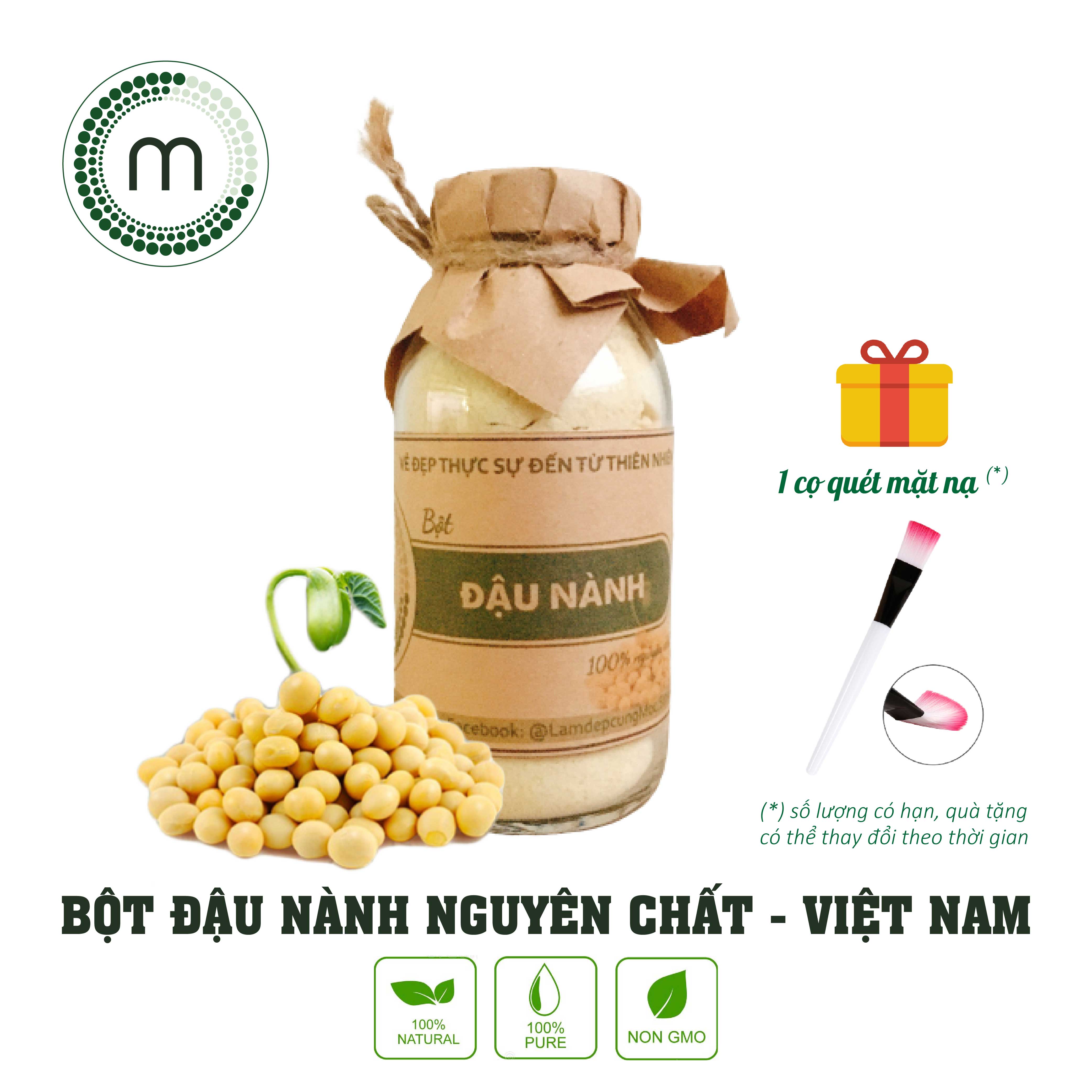 Bột đậu nành nguyên chất MỘC dưỡng da trắng sáng mềm mịn loai bỏ mụn thâm chai 100ml