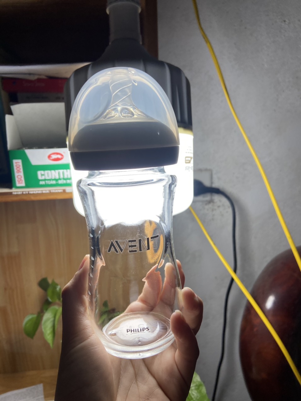BÌNH SỮA THỦY TINH AVENT cổ rộng (CÓ HỖ TRỢ ĐỔI NÚM)