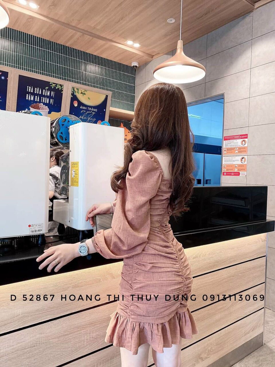 đầm nhún đuôi cá dễ thương xinh xắn