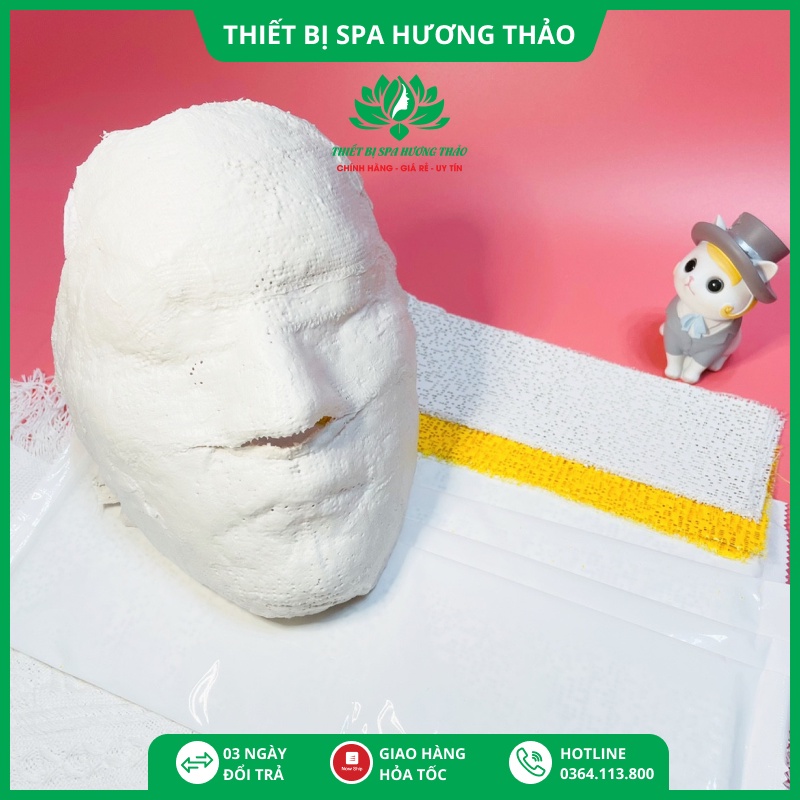 Mặt nạ thạch cao lụa nâng cơ, căng da, thon gọn khuôn mặt - Set 5 miếng