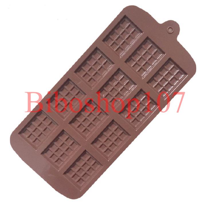 Khuôn silicon làm thạch, rau câu, socola 12 thanh chocolate