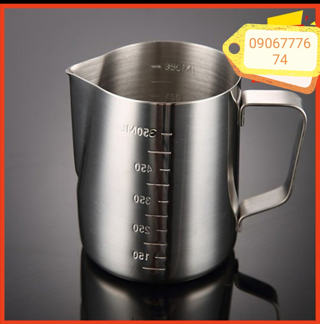 Ca Đánh Sữa INOX  Có Vạch Chia Inox