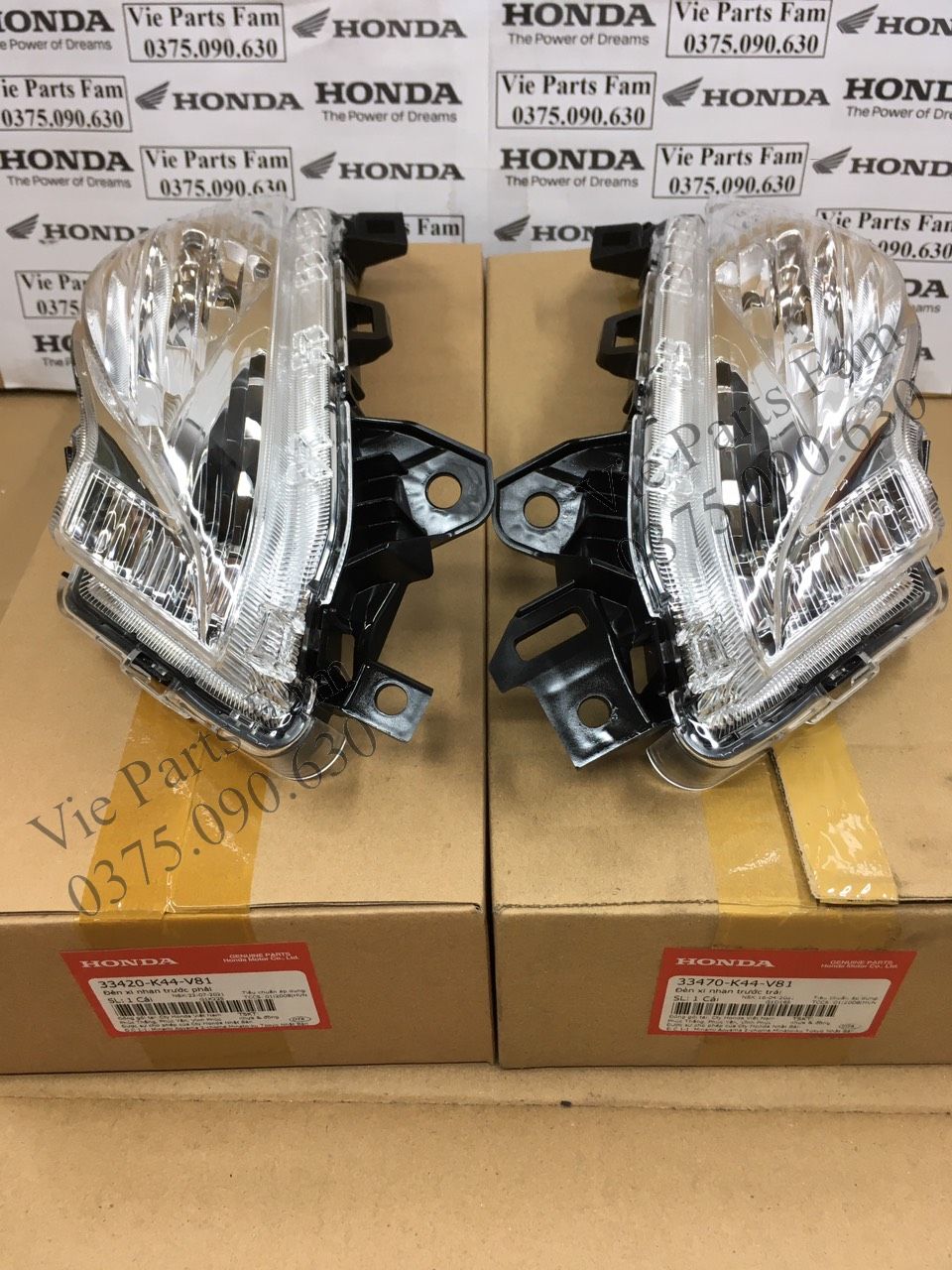 Cụm đèn xin nhan trước trái hoặc phải Vision đời 2015-2020, chính hiệu Honda Motor VN