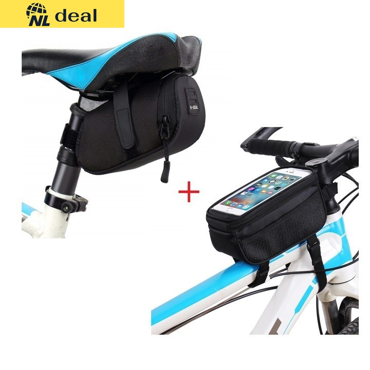 Nldeal [HCM]Combo Túi Treo Sườn Xe Đạp Và Gắn Cốt Yên Hàng B-Soul Chính Hãng