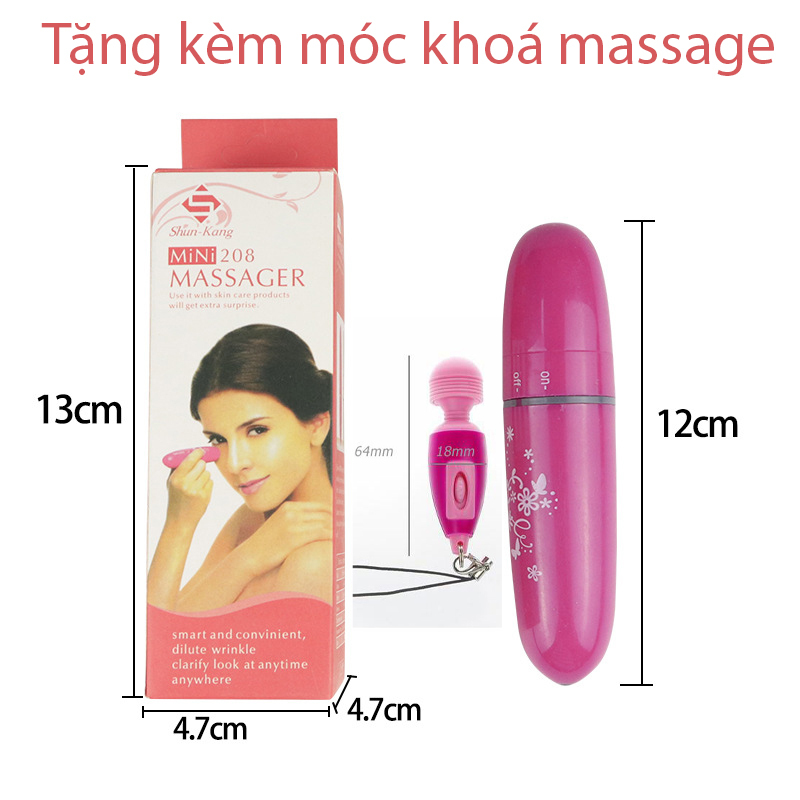 MÁY MASSAGE MẮT MINI (Tặng Kèm Móc Khoá Mini) (Bút Massage Mini Cầm Tay, máy mát xa mắt mini - Electric Mini Massage Pen) nhập khẩu