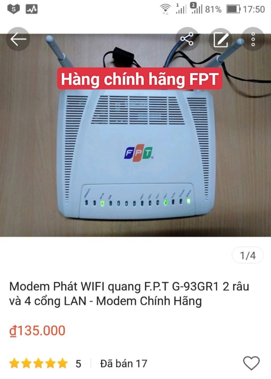 bộ phát wifi 2 râu FPT