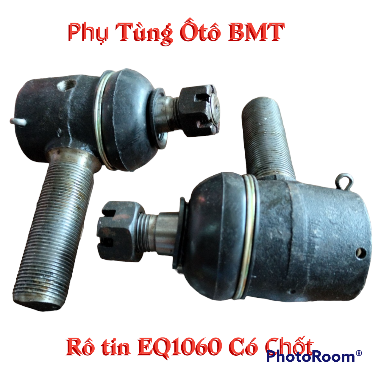 Một cặp (2 cái) Rotuyn (rô tin) lái ba ngang dùng cho xe tải 2.5 tấn - 3.5 tấn, BJ1060, gai ngoài 22mm, côn 18mm.