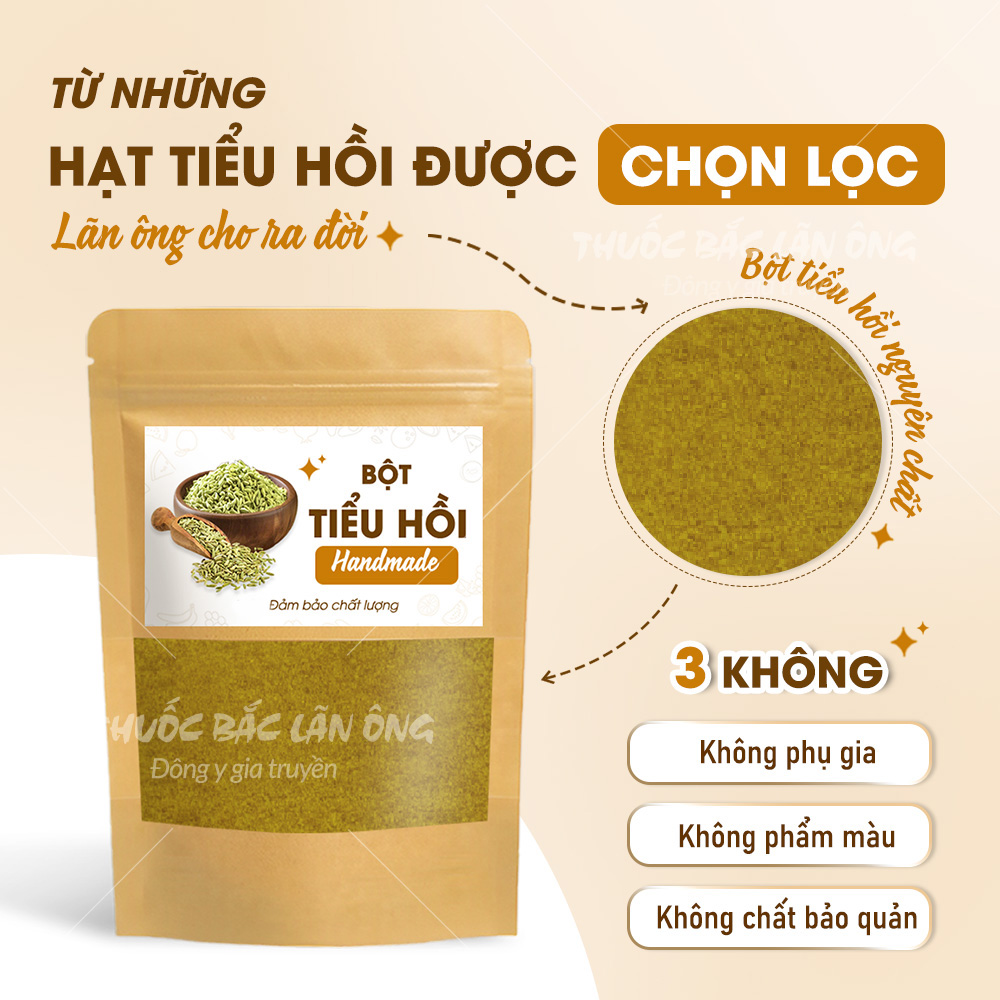 Bột tiểu hồi hương nguyên chất 100g, gia vị nấu phở, bột tẩm ướp thịt nướng, thơm ngon