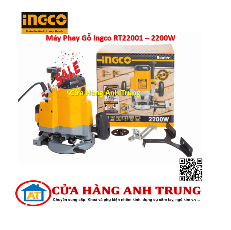 Máy Phay Gỗ Ingco RT22001 - 2200W
