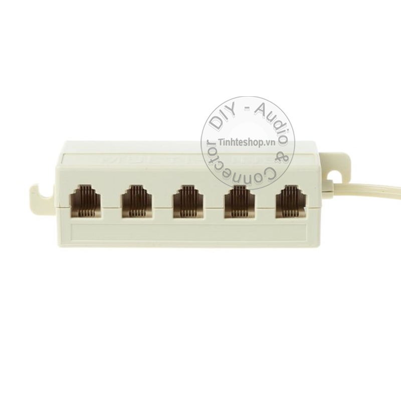 Bộ chia RJ11 5 cổng - Hộp chia cổng RJ11 1 ra 5 chia từ 1 cổng RJ11 ra 5 điện thoại để bàn dùng chung 1 tín hiệu