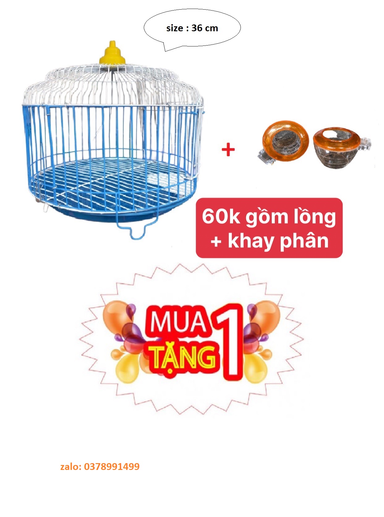 cóng đựng thức ăn cho chim 2 chiếc