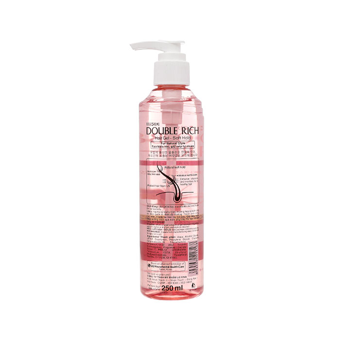 Xịt dưỡng tóc mềm mượt Double Rich Chai lớn 250ml ( màu hồng)