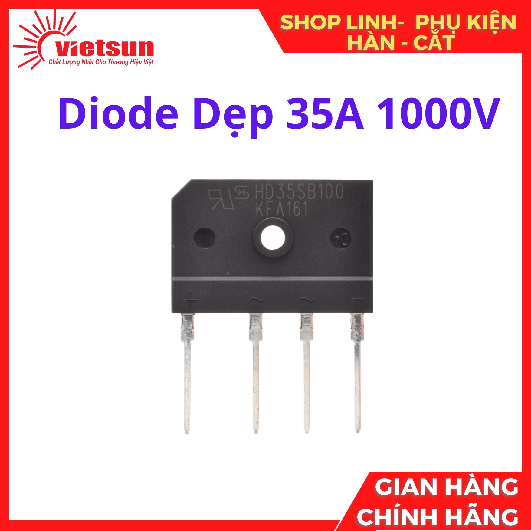 diode cầu, diode chỉnh lưu 35a, 50a, 35vb100, 50vb100