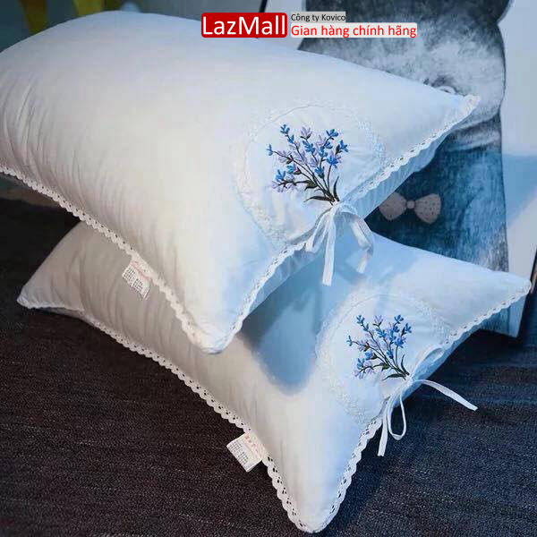 Đôi Gối Nằm, Gối Thơm Lavender Siêu Mềm Mại Cao Cấp