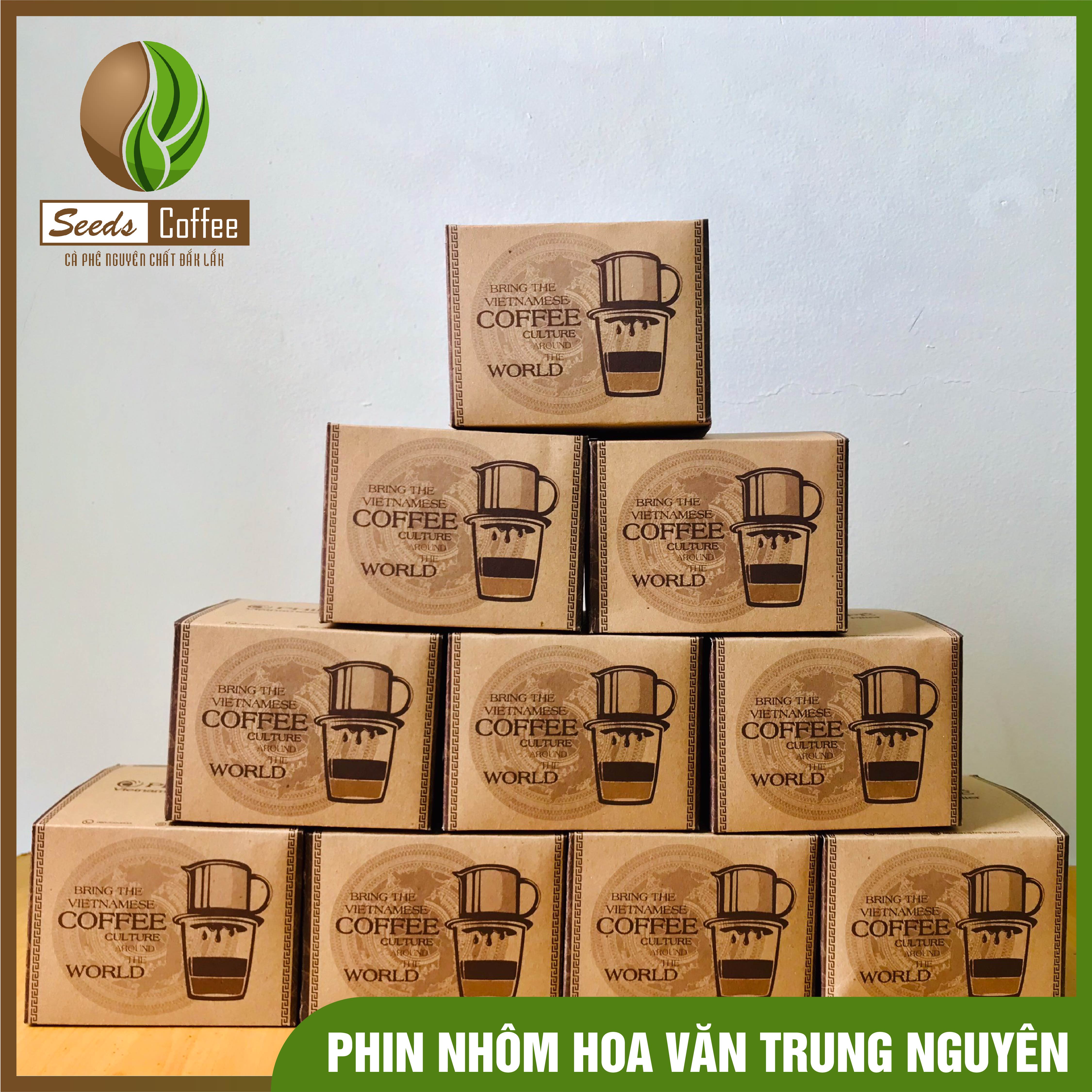 Phin nhôm pha cà phê hoa văn cao cấp loại 25gr