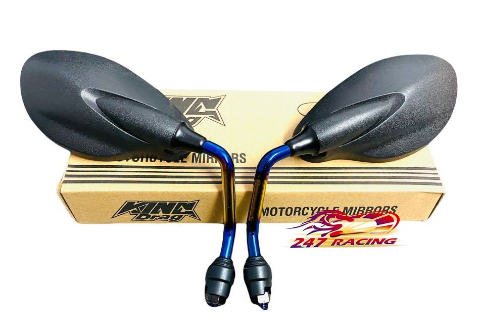 Cặp Kính kiểu YAZ chân Xi 7 màu Titan KINGDRAG gắn mọi loại xe máy Exciter Sirius Winner Sonic Wave Dreem Gương chiếu hậu