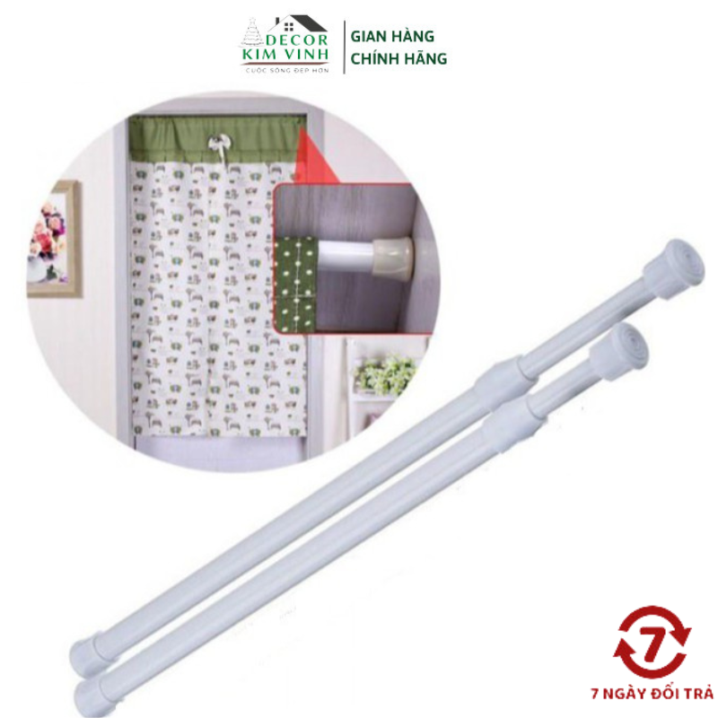 Thanh treo rèm đa năng decor kim vinh treo rèm cửa rèm nhà tắm tiện lợi
