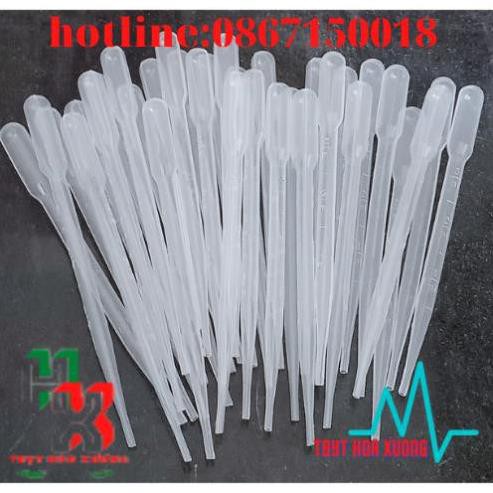 Ống Hút Nhỏ Giọt 3ml - Pipet pasteur 3ml túi 100 cái