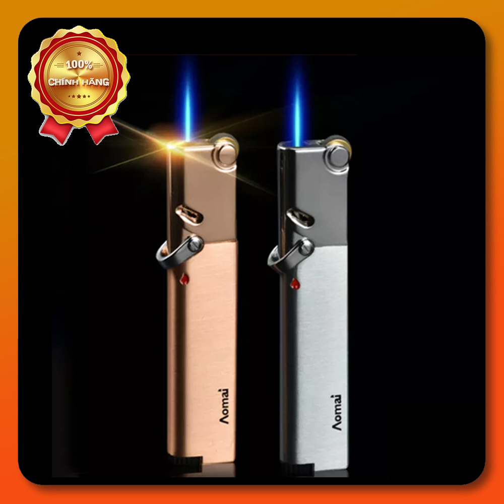 Hộp Quẹt Bật Lửa Khò Aomai AM-365 - Có Chốt Giữ Lửa Tự Động - Hộp Quẹt Ga Đá (KHÔNG CHỨA XĂNG GAS)