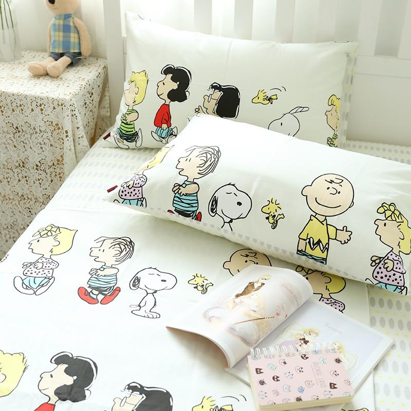 Hoạt Hình Con Chó Con 100% Cotton Bộ Bốn Chiếc Đáng Yêu Trẻ Em Ba Mảnh 100% Cotton Thu Đông Ga Trải Giường Ga Bọc Đệm Phần Trên Giường Với