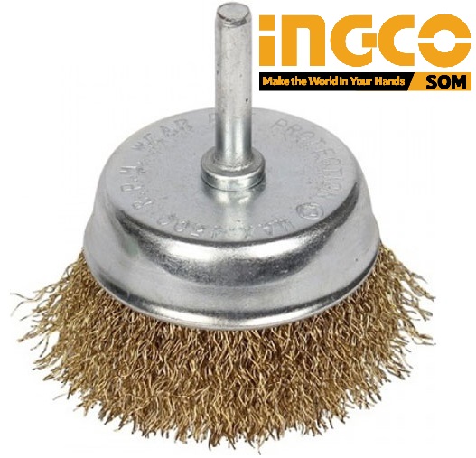 Bánh cước có cán 75mm Wire Cup Brush INGCO WB30751