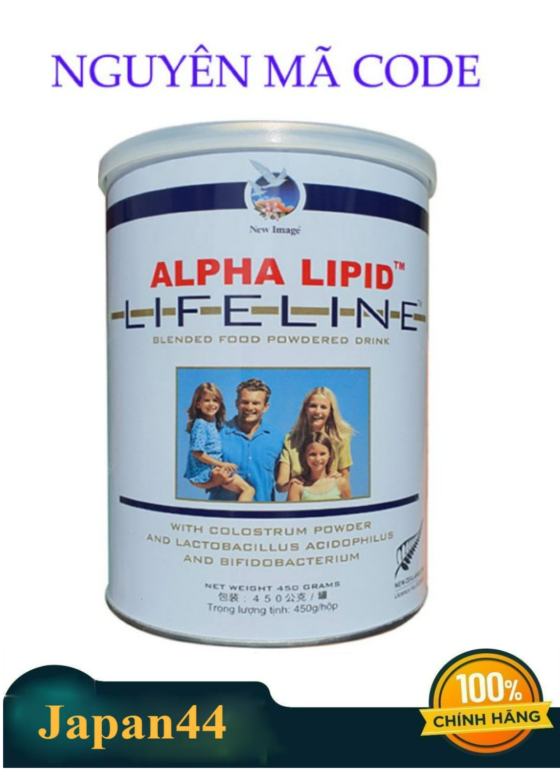 Sữa non Alpha Lipid Lifeline 450g date 2025