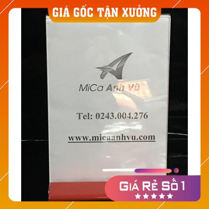 [Giá Gốc Tận Xưởng] Combo 3 Bảng Menu Thực Đơn Mica A4 Dọc Đế Các Màu