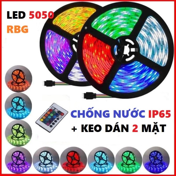Bảng giá Dải đèn led rbg 5050 chống nước ip65 điểu khiển 24 phím